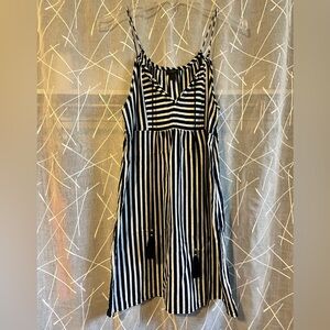 J. Crew Navy and Cream Striped Top